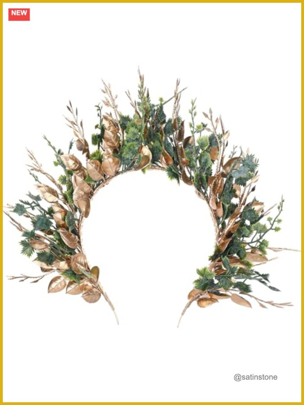 Handmade Woodland Halo Crown Floral Headband for Women Cosplay Party Wedding
